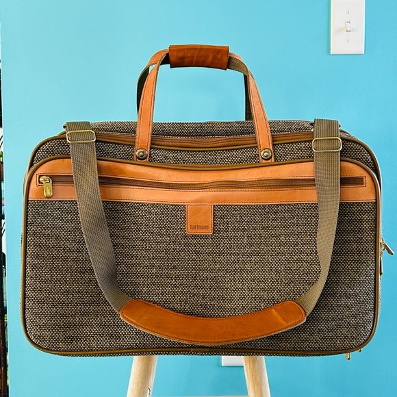 Hartmann Tweed & Leather Trim Expandable 3 Compartment Travel Bag - Picture 2 of 16